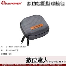 【數位達人】SUNPOWER 多功能圓型濾鏡包 硬殼包 / 95mm 以下 8片裝 防塵、防潑水