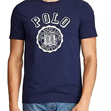 POLO Ralph Lauren 成人款 短袖 T恤 印花 POLO 藍色