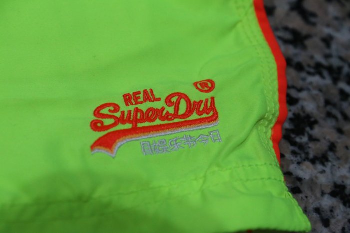 [PS]全新正品 Superdry 極度乾燥 沙灘褲 泳褲 短褲 素面小logo 賽車藍