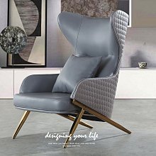 【設計私生活】阿瓦士鐵灰造型休閒椅、沙發(部份地區免運費)174A