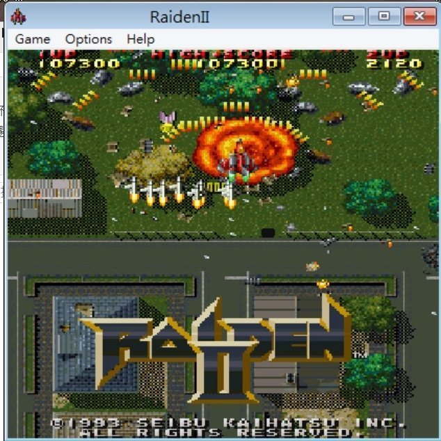 單機版PC  雷電Ⅱ Raiden II  日本Seibu開發，台灣普威爾代理，經典懷舊遊戲 。八個關卡。反擊外星艦隊