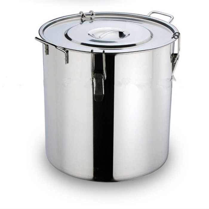 不銹鋼密封桶304牛奶桶油桶帶蓋油桶發酵桶25升5l釀酒桶不銹鋼桶#不鏽鋼桶#容量大#創意#水桶#促銷