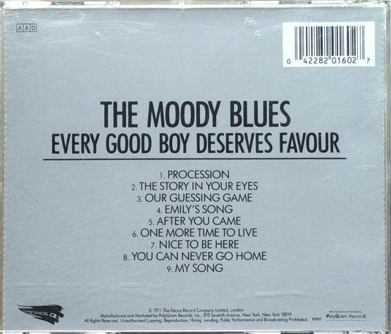 《絕版專賣》The Moody Blues 憂愁語調合唱團 / Every Good Boy Deserves Favour (美版.無IFPI)