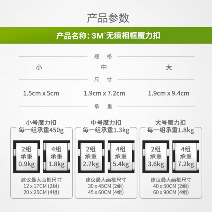 3M高曼無痕掛鉤魔力扣免打孔強力粘膠照片墻相框免釘粘鉤掛畫貼壁*~優惠價