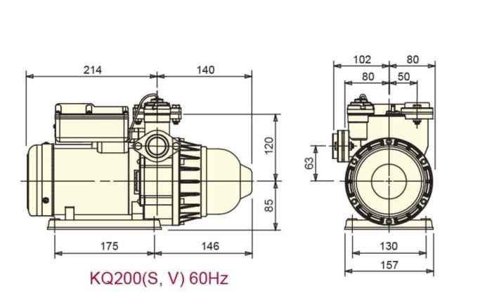 【川大泵浦】東元馬達!!木川KQ-200 (1/4HP*3/4") 靜音恆壓加壓機 KQ200 台灣製造