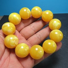 【競標網】高檔漂亮黃色琥珀蜜臘造型手珠21mm(天天超低價起標、價高得標、限量一件、標到賺到)