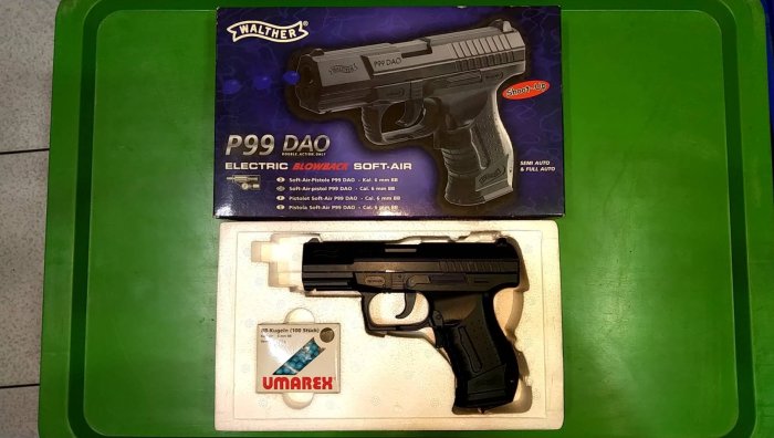 全新真槍刻字模型槍情報員P99手槍外型超逼真生存遊戲裝飾槍最佳(原電動槍使用6mm BB彈電動手槍)檢便宜晶予玩具槍~
