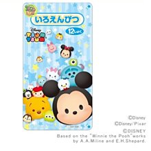 【JPGO】出清~日本製 迪士尼 Disney tsum tsum 彩色鉛筆 12色 #247