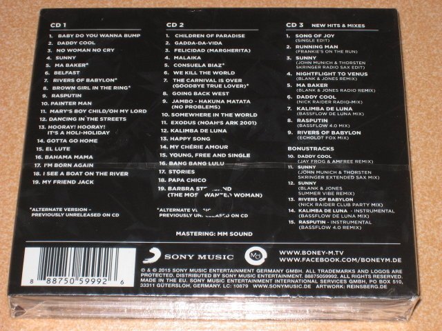 正版3CD《波尼M》鑽石舞棍40年全記錄 ／ BONEY M. Diamonds  全新未拆