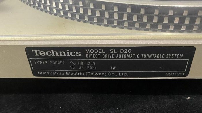 二手 Technics SL-D20 黑膠唱片機 / 免運費 / lo