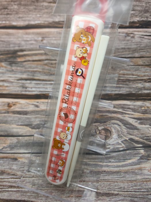 (日製)拉拉熊系列 SAN-X Rilakkuma 拉拉妹 懶熊 公雞 荷包蛋隨身 衛生筷 環保 餐具 筷子 一組