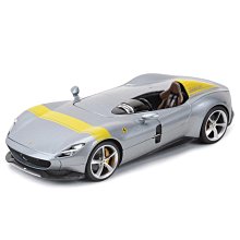 =CodE= MAISTO FERRARI MONZA SP1 汽車模型(銀灰黃) 鍘刀門超跑 法拉利 單座敞篷 限量