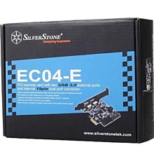 小白的生活工場*SilverStone 銀欣科技(SST-EC04-E) PCI-E 2組外部USB 3.0連接埠插槽