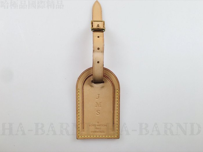 【哈極品】二手品 《Louis Vuitton LV 原廠全皮行李吊牌 / 掛飾》