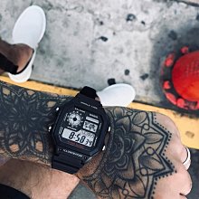 南◇現 CASIO 手錶 軍用錶 黑透明 AE-1200WH-1A 10年電力 黑色 世界地圖 電子錶 卡西歐 防水