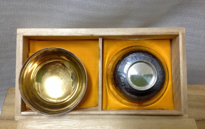 純銀 シルバー1000 造幣局製 純銀杯 ２枚セット - 工芸品