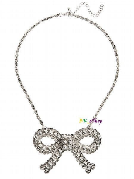 【美衣大鋪】☆ GUESS 正品☆Large Bow Studded Necklace 蝴蝶結造型項鍊