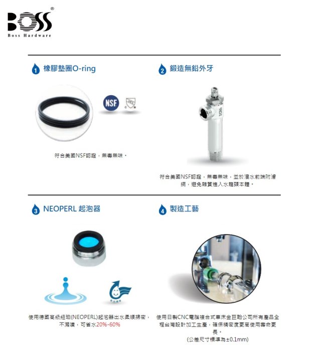 魔法廚房 台灣BOSS D-3122  三合一 LF無鉛三用龍頭 RO/淨水獨立水道 日本陶瓷芯 NSF認證