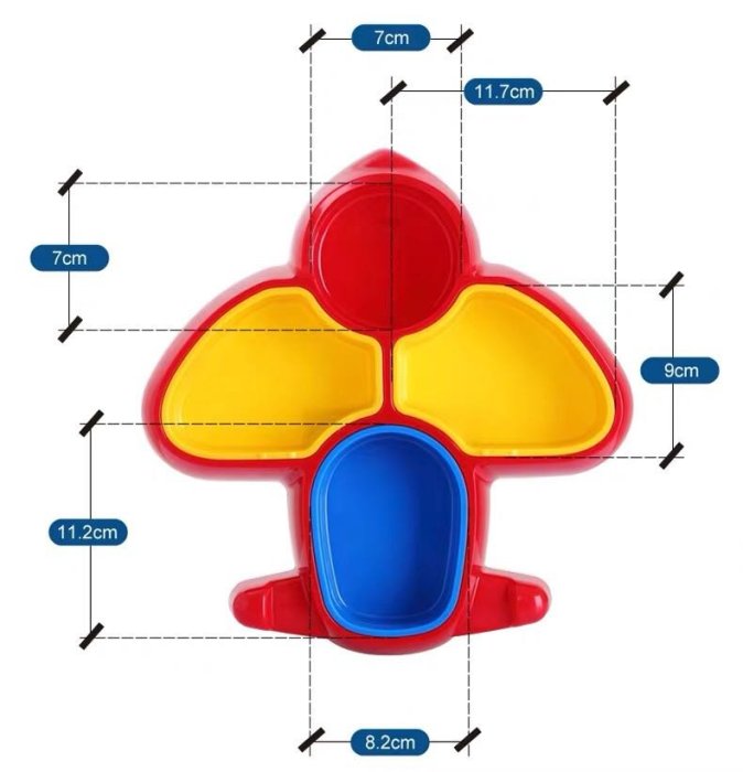 飛機造型寶寶學習餐盤餐具 /兒童餐盤餐碗分裝盤/飛機造型兒童學習餐具