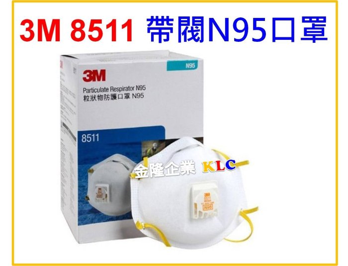 【上豪五金商城】3M 8511 N95 帶閥防塵口罩(10只/盒)防PM2.5 防塵口罩 8210 8577 8210V