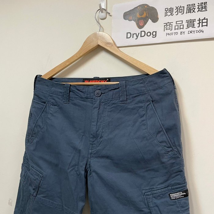 跩狗嚴選 極度乾燥 Superdry Core 短褲 純棉 多口袋 工作褲 斯里蘭卡製 午夜海軍藍 復古 水洗