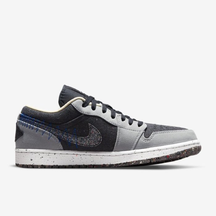 Air Jordan 1 Low Crater 灰藍黑潑墨環保DM4657-001 男鞋| Yahoo奇摩拍賣