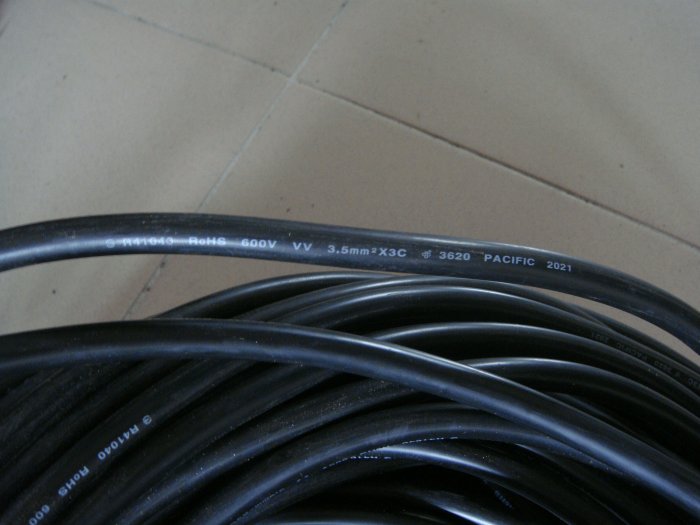 寄賣品 太平洋 3.5mm X 3C 電纜線 電線 600V聚氯乙烯絕緣及披覆電纜 100米 電料 可零賣 2021年製