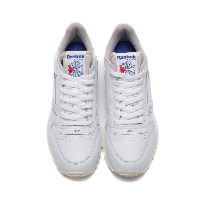 =CodE= REEBOK CLASSIC CL LEATHER MU ATI 復古皮革休閒鞋(白藍紅)DV4629 男