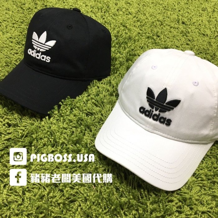 【豬豬老闆】ADIDAS ORIGINALS 刺繡 可調式 棒球帽 老帽 粉 白 米白灰 寶藍 湖水綠 土黃 酒紅 黑