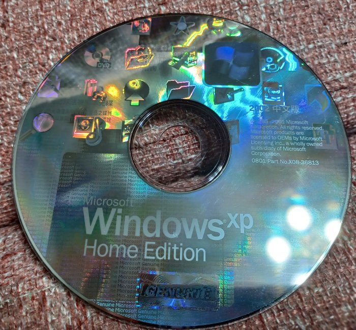 ╭✿㊣ 二手 正版 微軟作業系統 Windows XP Home Edition【2002 中文版】自行搜尋金鑰$199