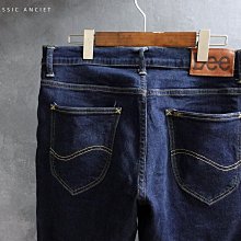 CA 美國品牌 LEE 藍色 合身版 彈性低腰牛仔褲 32腰 一元起標無底價R37