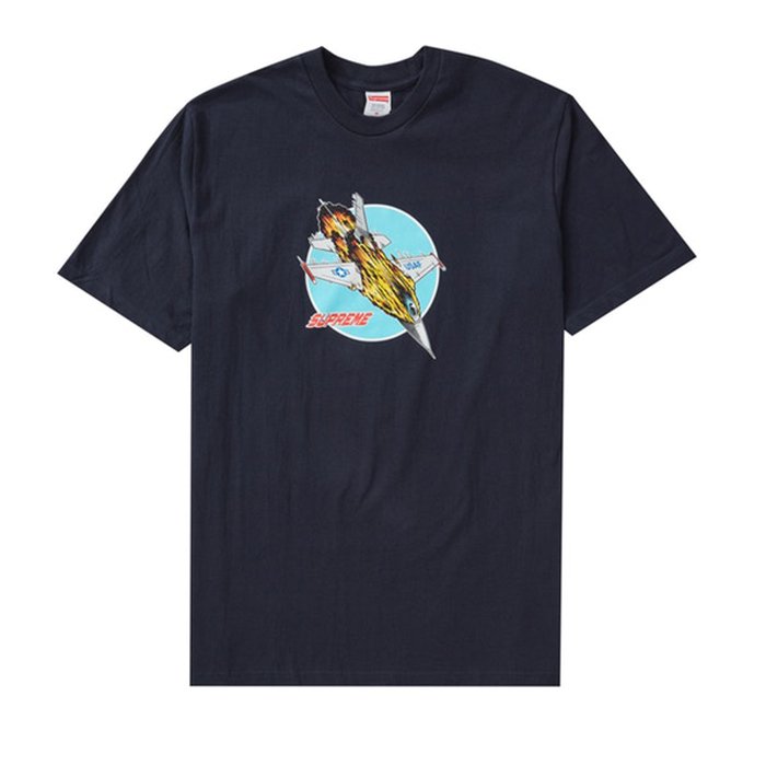 【QUEST】現貨 實拍 Supreme 20FW JET TEE 噴射機 圖案 短袖 短踢 藍