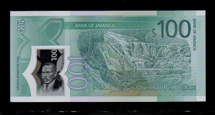 【低價外鈔】牙買加 2022 年 100 Dollars 塑膠鈔一枚 建國60周年紀念鈔 最新發行~