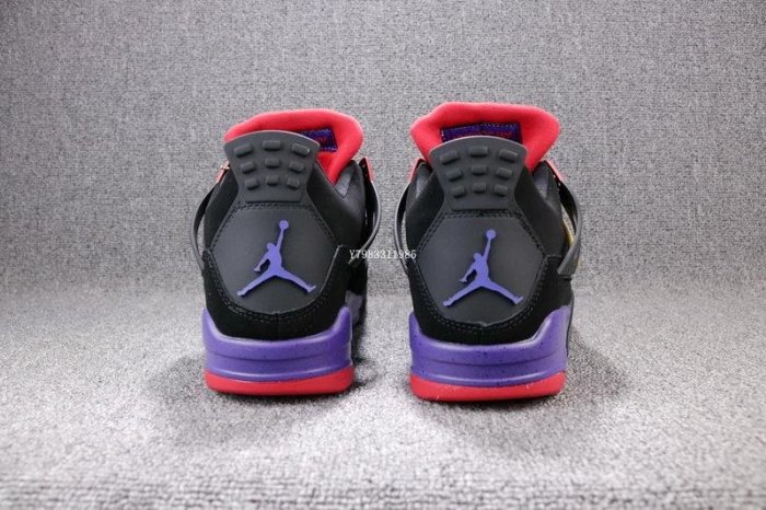 Air Jordan 4 “Raptors”黑紫 經典 中筒 休閒運動籃球鞋 男鞋 AQ3816-056