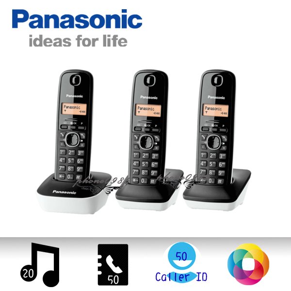 全新 Panasonic KX-TG1612+1 TG1613 DECT 無線電話 雙模來電顯示 可擴充