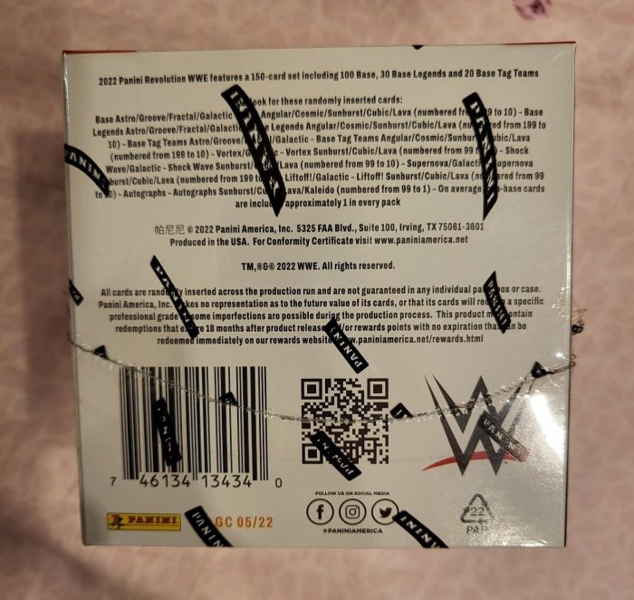 2022 PANINI 革命系列 WWE 盒卡 原封盒 REVOLUTION 摔角卡