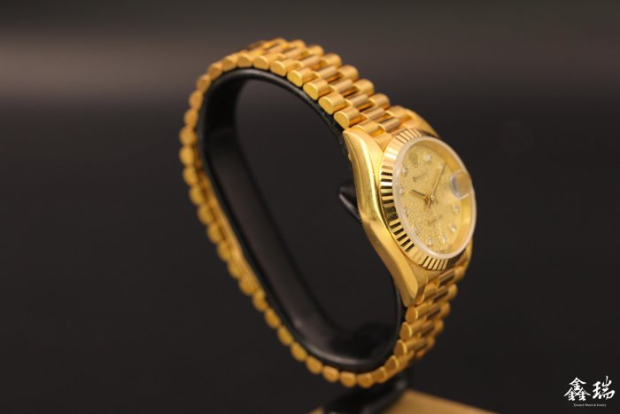 【鑫瑞鐘錶】ROLEX 勞力士 Datejust 69178J 69178 九成新 一手錶 包台鑽石紀念面盤 18K黃金 女錶 盒單全 T字頭