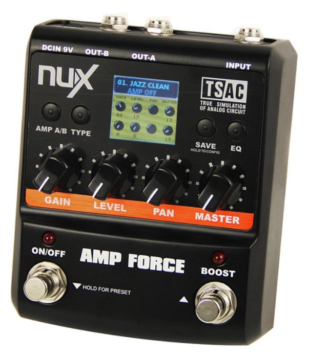 【老羊樂器店】現貨 NUX Amp Force 電吉他 單顆 Pedal 效果器 音箱模擬