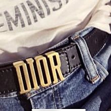 Dior Logo leather belt DIOR logo 皮質腰帶 黑 85/90 cm
