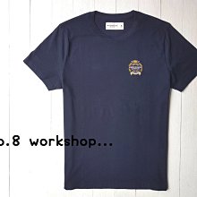 ☆【A&F男生館】【Abercrombie徽章LOGO刺繡短袖T恤/素T】【AF009K1】(S)