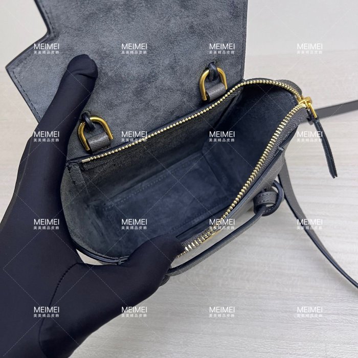 30年老店 預購 CELINE PICO Belt bag 194263 鯰魚包 手提包 灰色 迷你款
