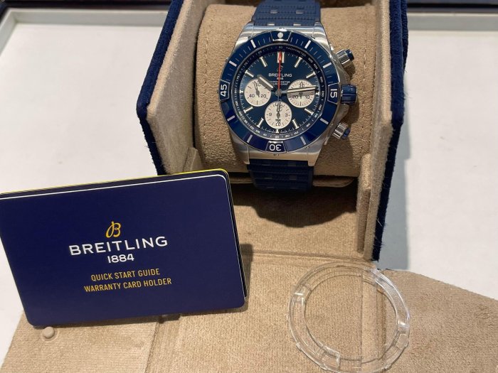 BREITLING 百年靈 SUPER CHRONOMAT 超級機械計時B01腕錶 AB0136161C1S1 藍面