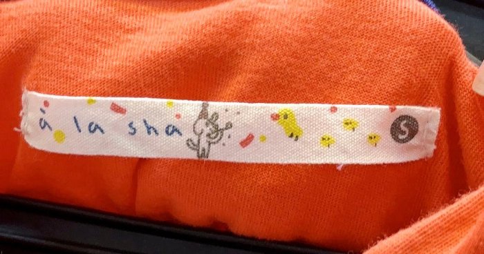 A la sha 專櫃 橘色可愛兔子純棉長版連帽上衣