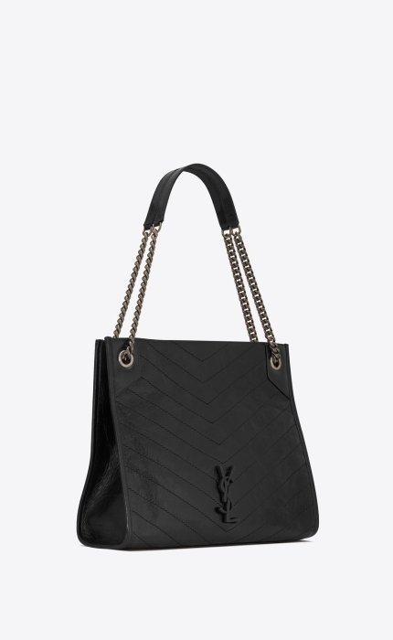 現貨一個 全新正品 SAINT LAURENT YSL NIKI bag 577999 黑色 復古雙鏈條包 大型購物包