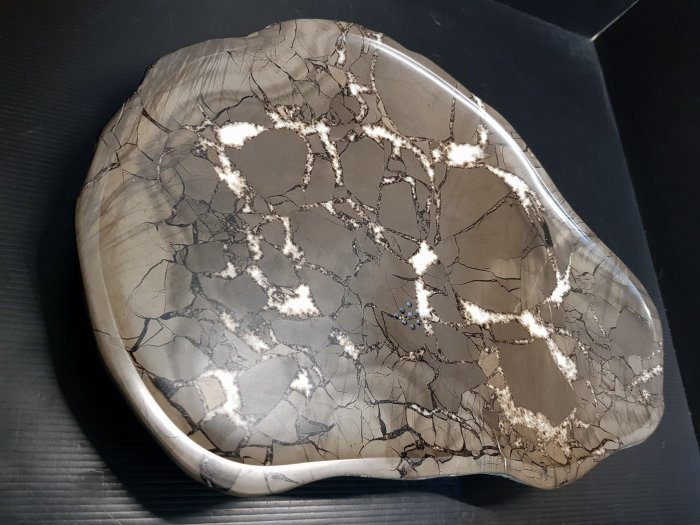 石在有趣~新石器時代/40公分龜甲石茶盤