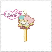小花花日本精品♥ Hello Kitty  雙子星  鑰匙套鑰匙圈鑰匙帽  黃色星星58900505