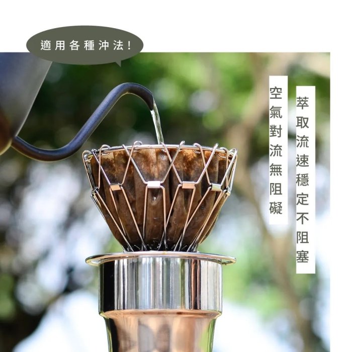 Eco Living 新款 愛情摩天輪濾杯 Driver 摺疊式咖啡濾杯(錐形)