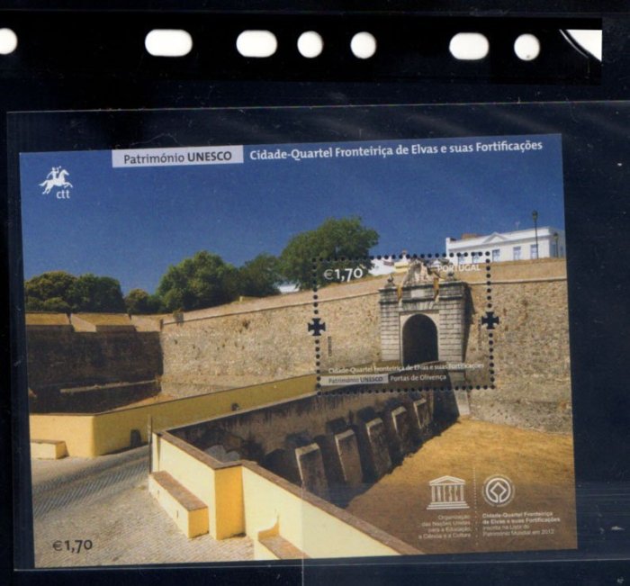 旅遊景觀類-葡萄牙郵票-2014-阿孫桑（Elvas）世界遺產小型張(不提前結標)