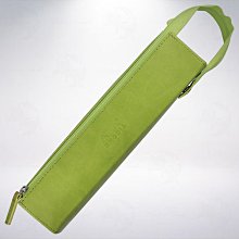 法國 RHODIA Rhodiarama 菱形拉鍊式硬質義大利人造皮筆袋: 茴香綠/Anise Green