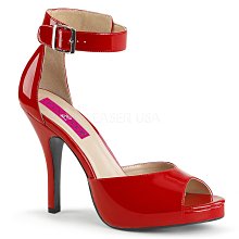 Shoes InStyle《五吋》美國品牌 PINK LABEL 原廠正品漆皮厚底高跟涼鞋 有大尺碼 9-16碼『紅色』